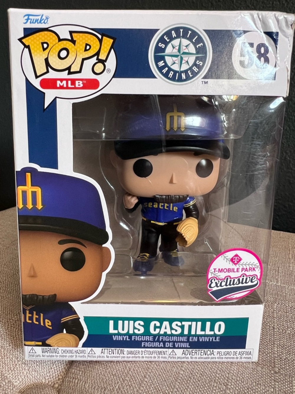 Funko Pop! MLB Luis Castillo Seattle Mariners Blue & Gold Figure